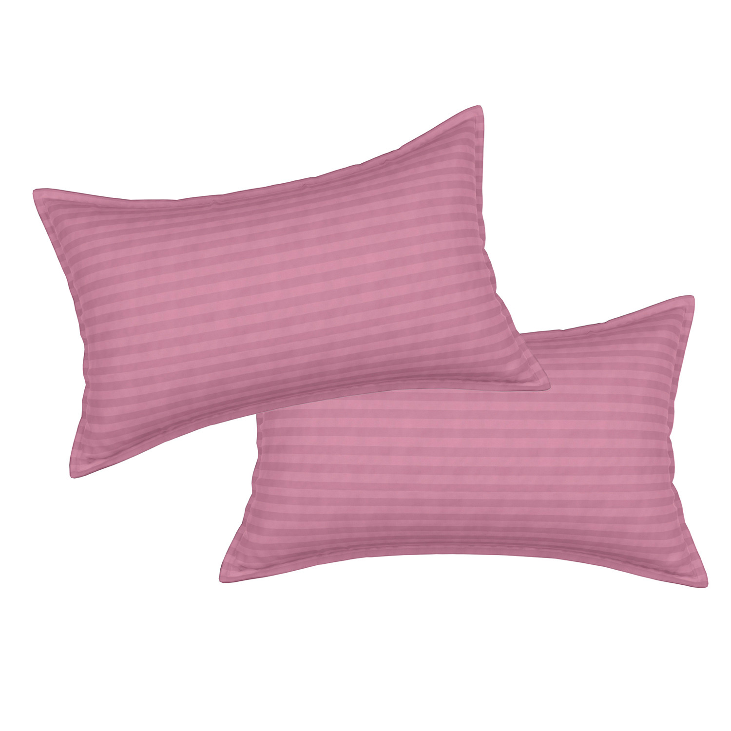 Kuber Industries Pillow Cover | Cotton Pillow Cover | Striped Pattern Pillow Cover | Soft Pillow Cover for Home | Pillow Cover for Bedroom | Pink