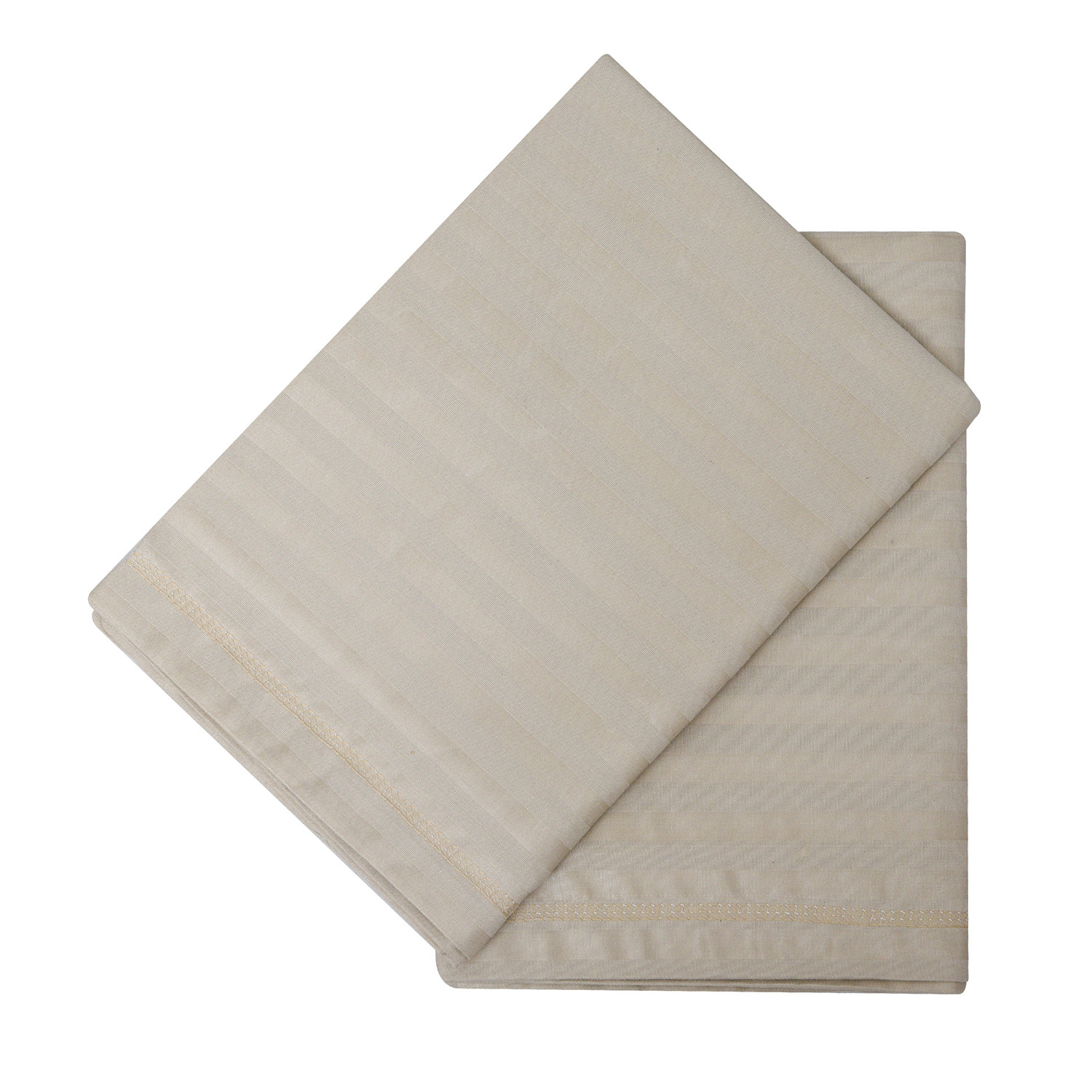 Kuber Industries Pillow Cover  Cotton Pillow Cover  Striped Pattern Pillow Cover  Soft Pillow Cover for Home  Pillow Cover for Bedroom  Set of 2  Cream