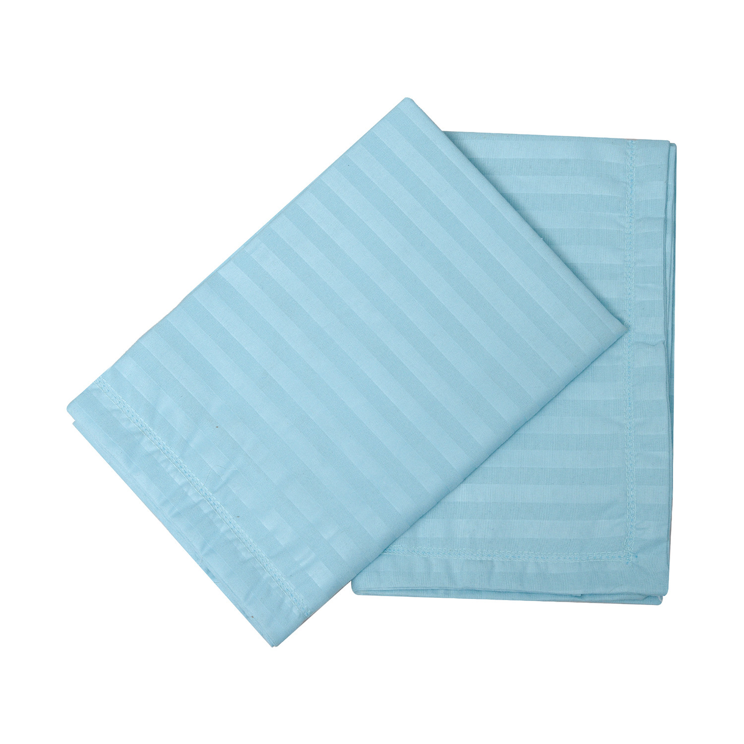 Kuber Industries Pillow Cover  Cotton Pillow Cover  Striped Pattern Pillow Cover  Soft Pillow Cover for Home  Pillow Cover for Bedroom  Set of 2  Sky Blue