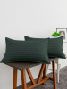 Pillow Cover | Cotton Pillow Cover | Striped Pattern Pillow Cover | Soft Pillow Cover for Home | Pillow Cover for Bedroom | Set of 2 | Green