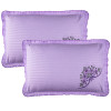 Pillow Cover | Cotton Pillow Cover Set | Cushion Pillow Cover Set | Pillow Cover Set for Bedroom | Lining Embroidery Pillow Cover Set | 2 Piece Set | Purple