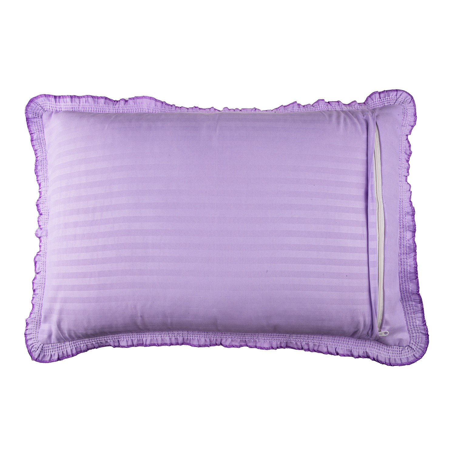 Kuber Industries Pillow Cover | Cotton Pillow Cover Set | Cushion Pillow Cover Set | Pillow Cover Set for Bedroom | Lining Embroidery Pillow Cover Set |Purple