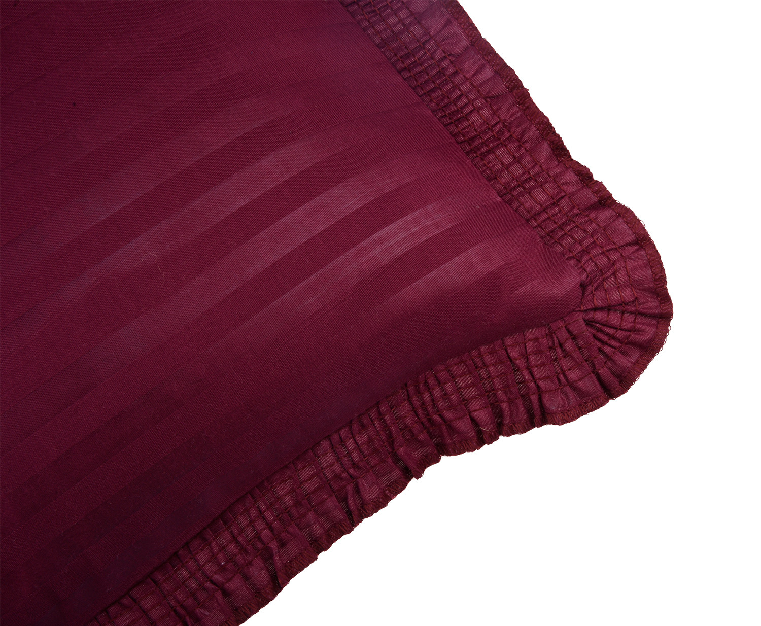 Kuber Industries Pillow Cover  Cotton Pillow Cover Set  Cushion Pillow Cover Set  Premium Pillow Cover Set for Bedroom  Lining Frill Pillow Cover Set  2 Piece Set  Maroon