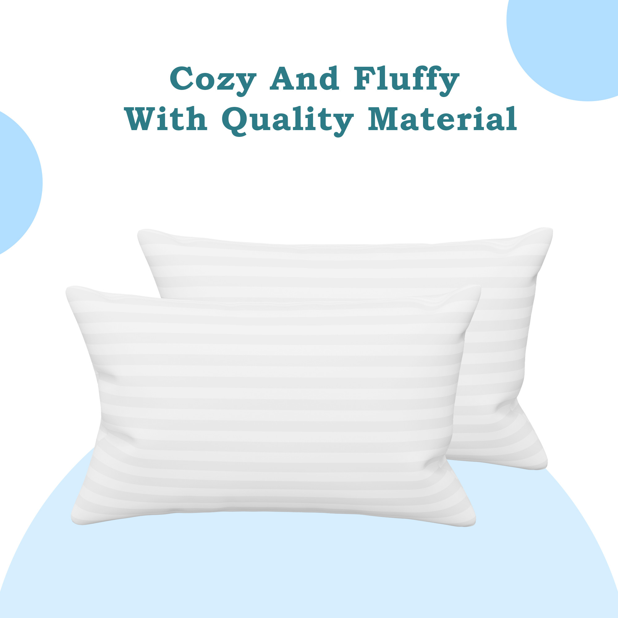 Kuber Industries Pillow Filler  16x24 Inch  Premium Pillow Cushion Filler  Microfiber Pillow Filler for Bedroom-Living Room-Hotel  Cozy  Fluffy Lumbar Pillow Filler  White