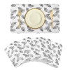 Placemat | Placemats for Dining Room | Anti-Slip Table Mat Set | Placemats for Kitchen Table | Dining Table Placemats | Leaf-Design Placemat | 6 Piece Set | White
