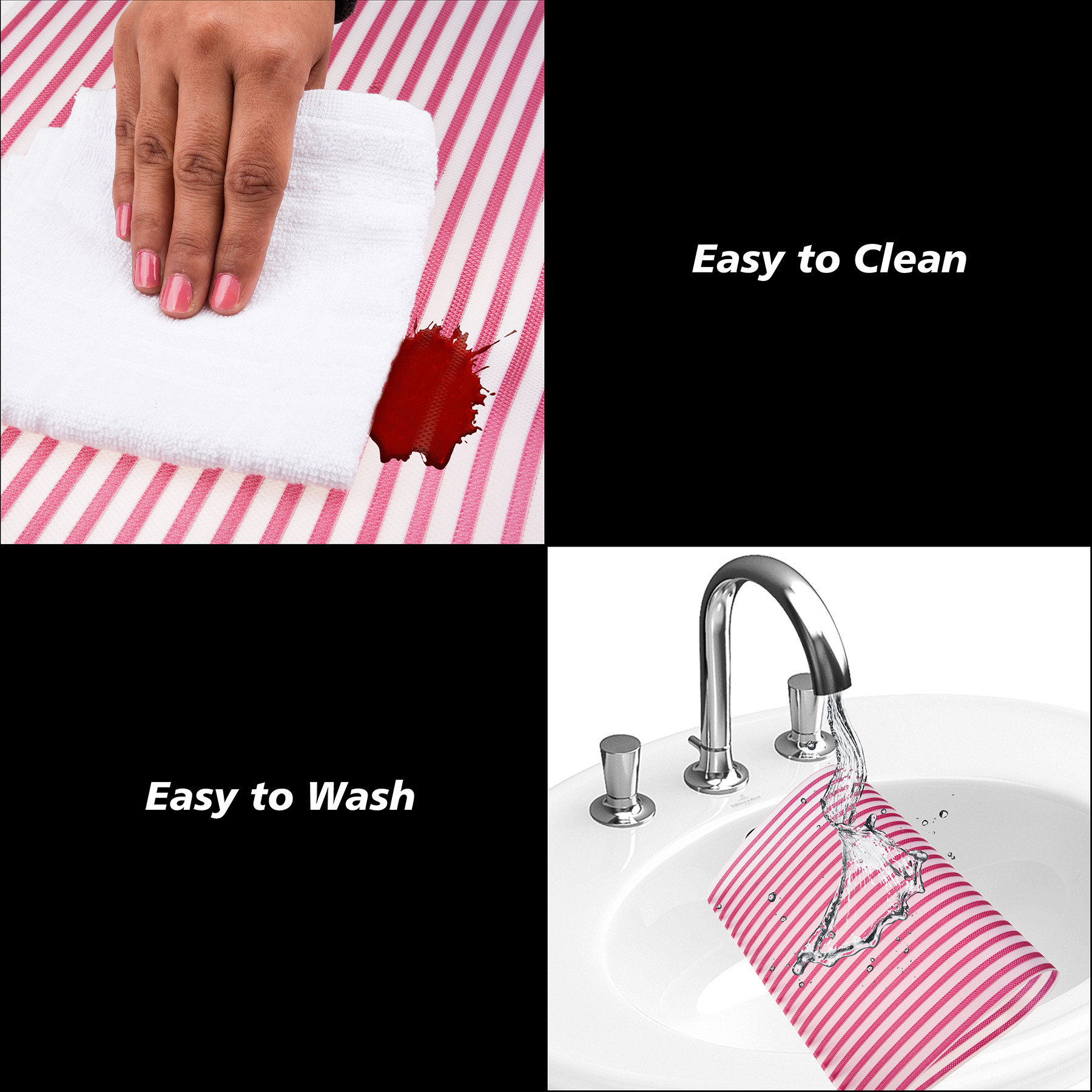 Kuber Industries Placemat  Placemats for Dining Room  Anti-Slip Table Mat Set  Placemats for Kitchen Table  Dining Table Placemats  Lining Placemat  6 Piece Set  Maroon