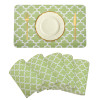 Placemat | Placemats for Dining Room | Anti-Slip Table Mat Set | Placemats for Kitchen Table | Dining Table Placemats | Hexagon-Design Placemat | 6 Piece Set | Green