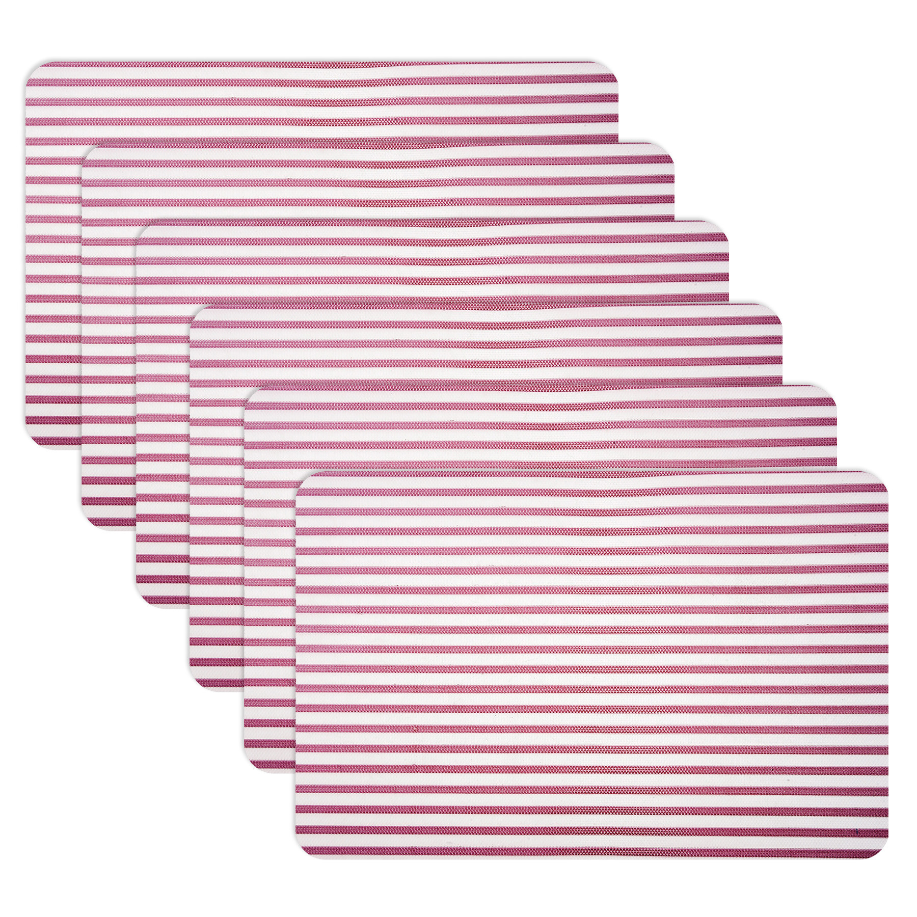 Kuber Industries Placemat | Placemats for Dining Room | Anti-Slip Table Mat Set | Placemats for Kitchen Table | Dining Table Placemats | Lining Placemat | 6 Piece Set | Maroon