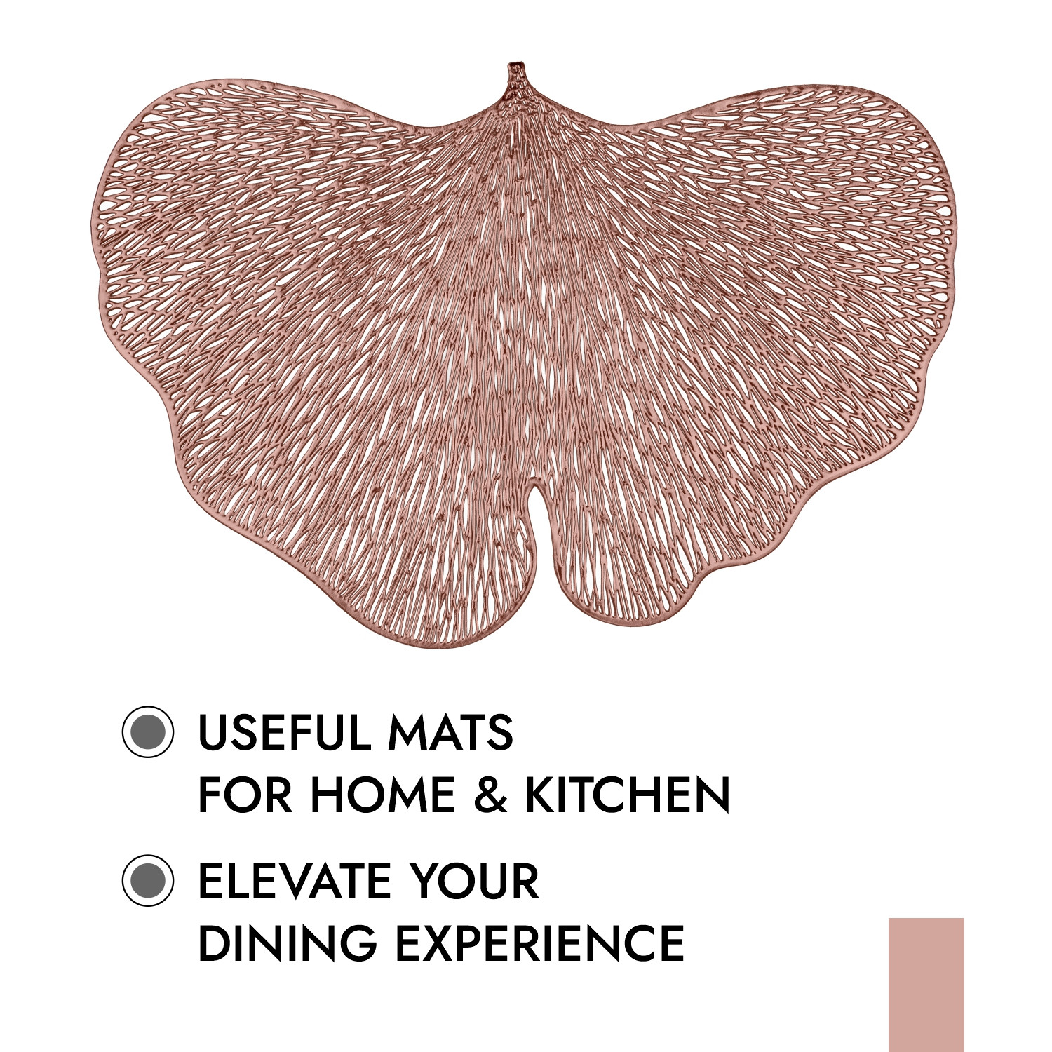 Kuber Industries Placemat | Placemats for Dining Room | Designer Table Mat Set | Placemats for Kitchen Table | Side Table Placemats | Butterfly Placemat Set |Copper
