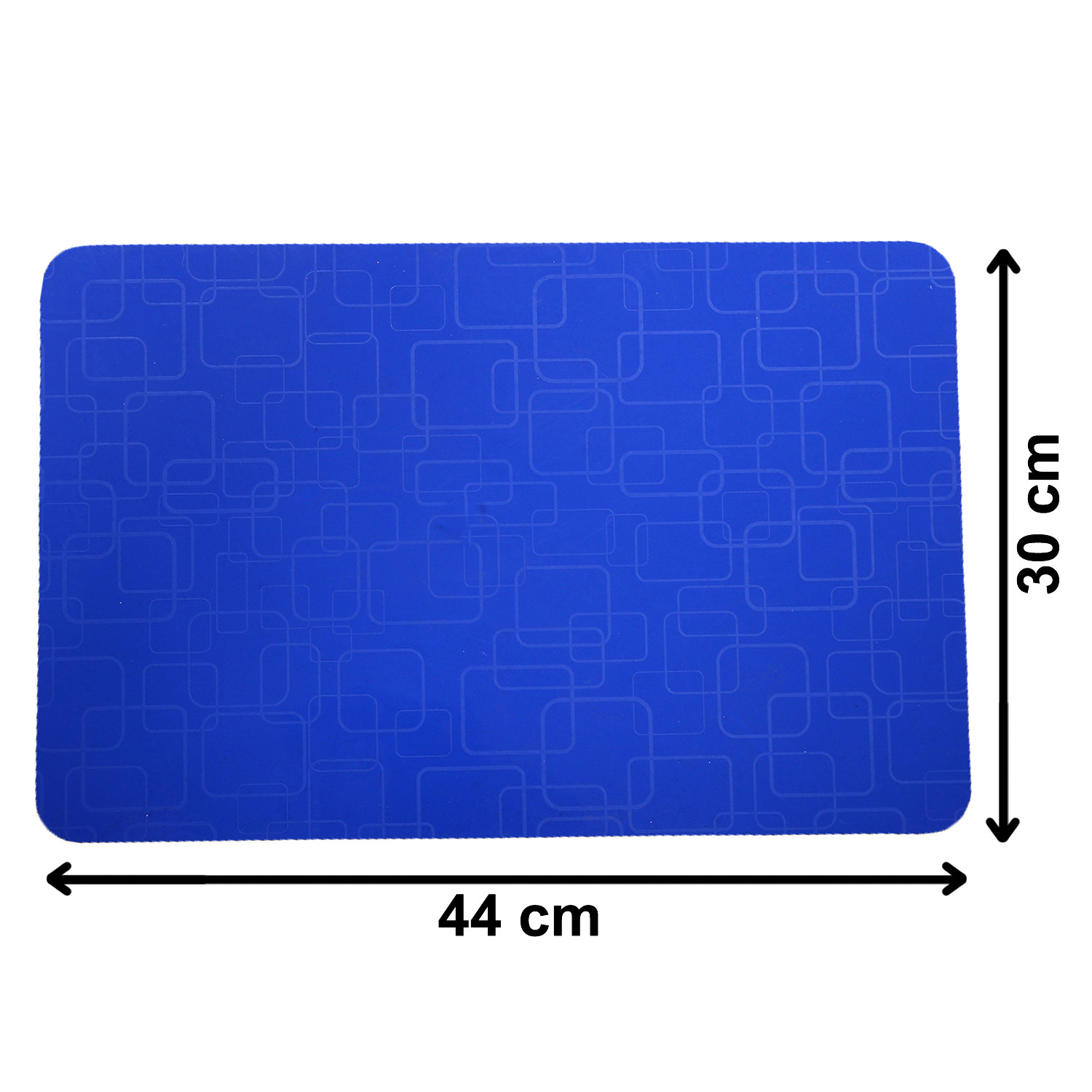 Kuber Industries Placemats Table Mats Easy to Clean PVC Place Mats for Dining, Set of 6 (Blue)