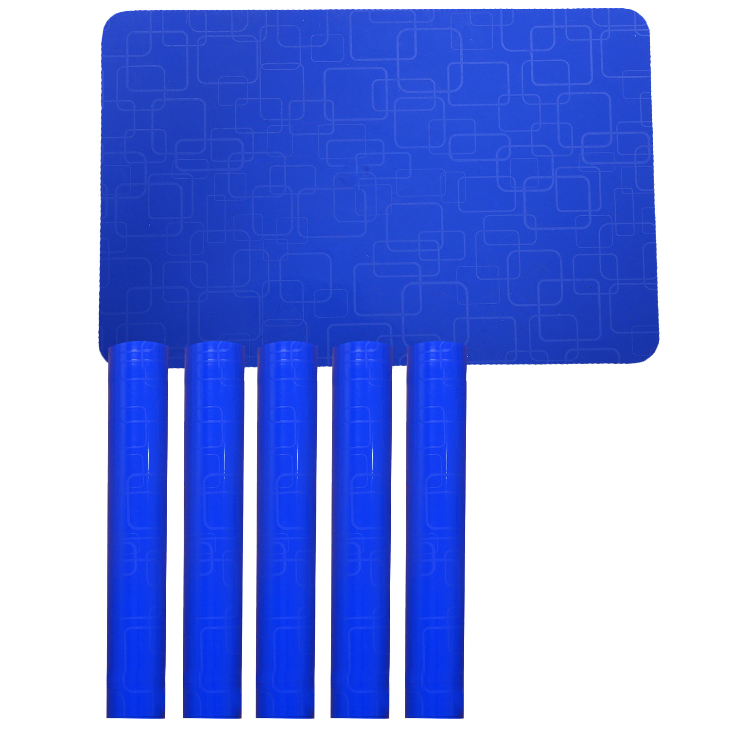Kuber Industries Placemats Table Mats Easy to Clean PVC Place Mats for Dining, Set of 6 (Blue)