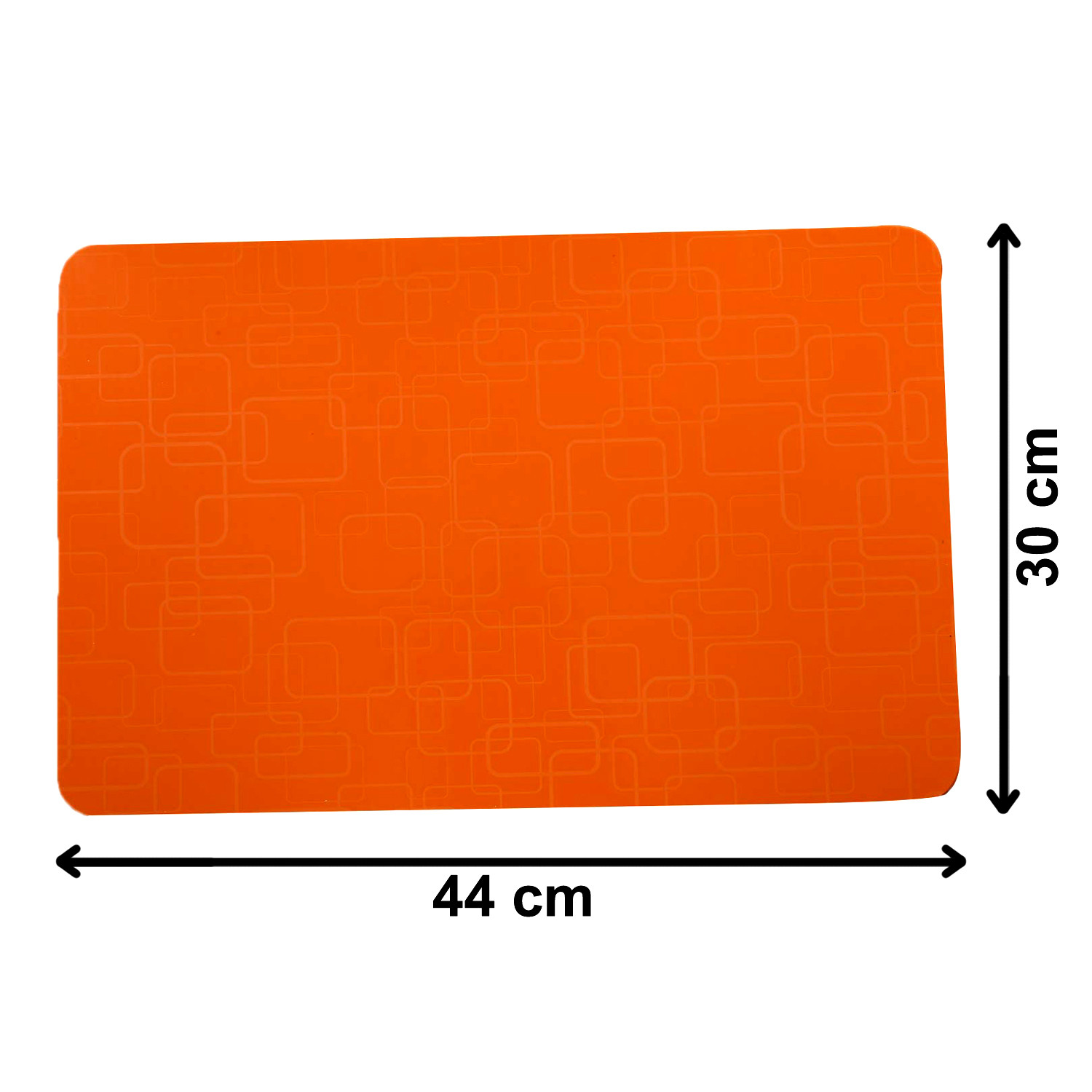 Kuber Industries Placemats Table Mats Easy to Clean PVC Place Mats for Dining, Set of 6 (Orange)