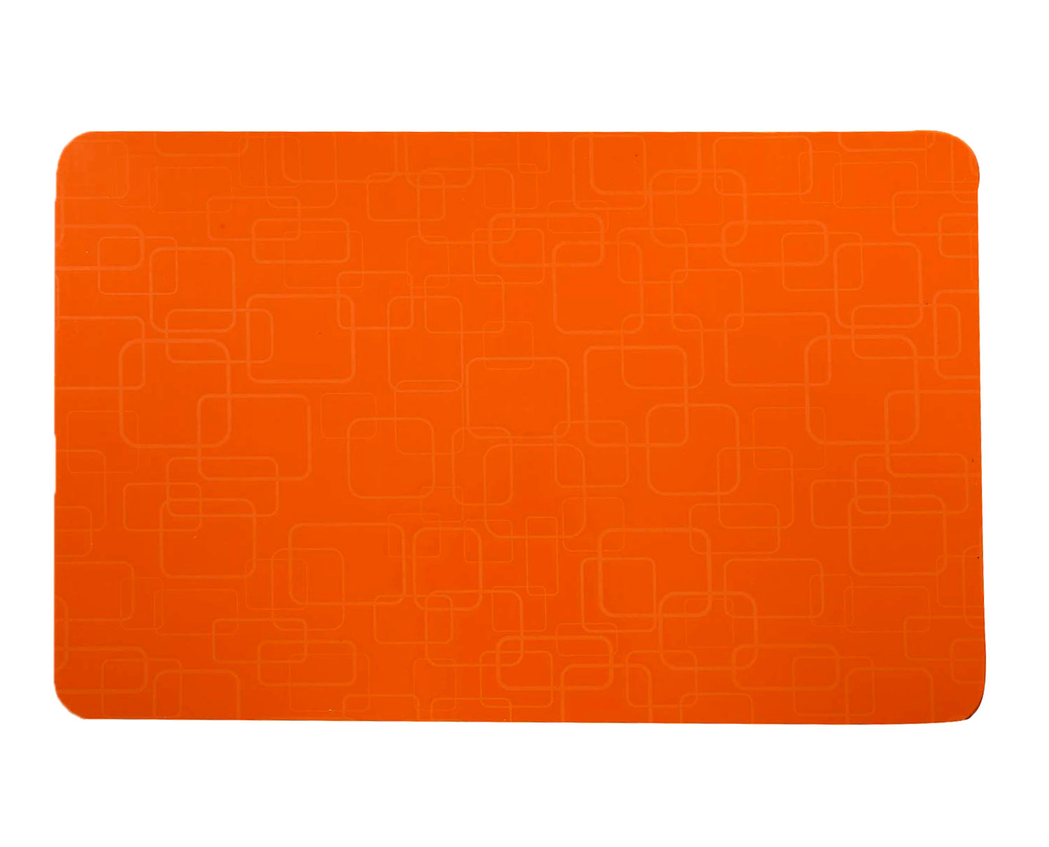 Kuber Industries Placemats Table Mats Easy to Clean PVC Place Mats for Dining, Set of 6 (Orange)