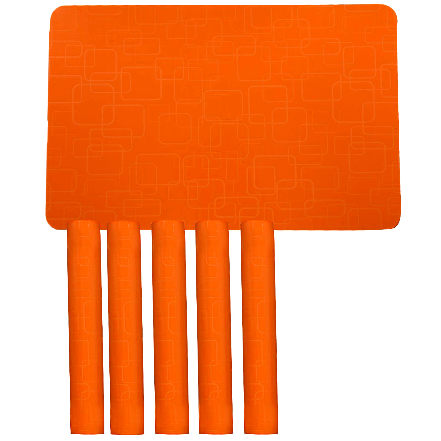 Kuber Industries Placemats Table Mats Easy to Clean PVC Place Mats for Dining, Set of 6 (Orange)