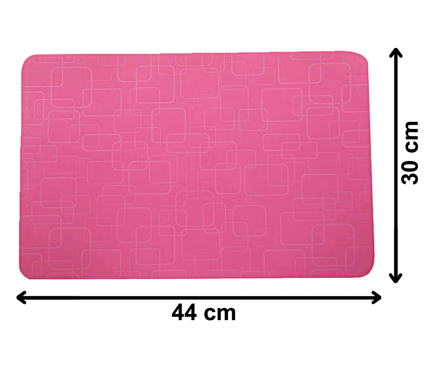 Kuber Industries Placemats Table Mats Easy to Clean PVC Place Mats for Dining, Set of 6 (Pink)