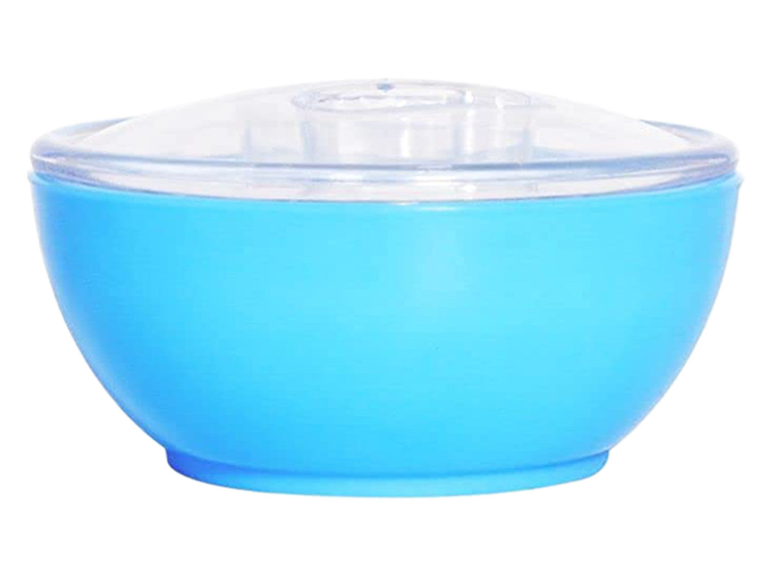 Kuber Industries Plastic 2 Bowls & 1 Tray Set For Serving & Store Dry Fruits, candies, Snacks With Silicon Rubberized Ring Lid (Blue)