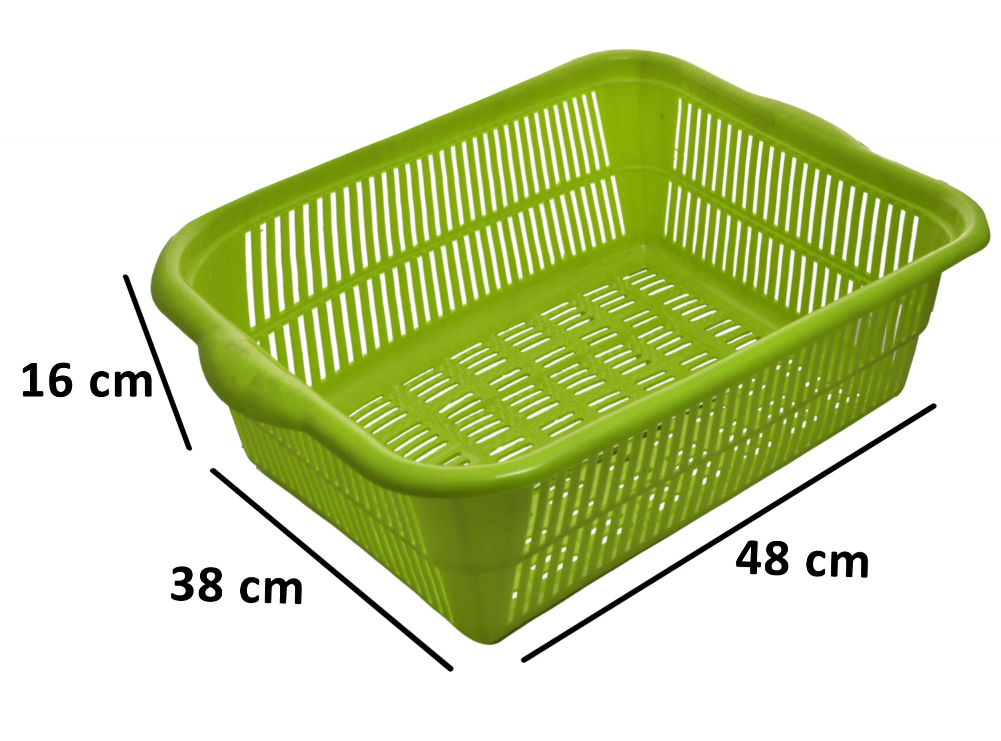 Kuber Industries Plastic 2 Pieces Kitchen Large Size Dish Rack Drainer Vegetables And Fruits Washing Basket Dish Rack Multipurpose Organizers (Green & Red)-KUBMART1704