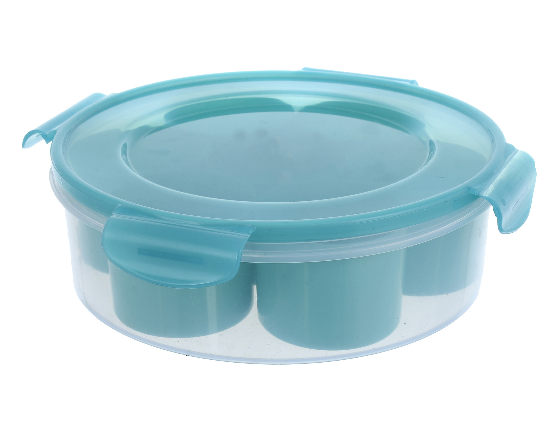 Kuber Industries Plastic 2 Pieces Masala (Spice) Box/Dabba/Spice Organiser Airtight & Leak Proof with Lock Lid & 7 Containers (Green & Purple)-KUBMART374