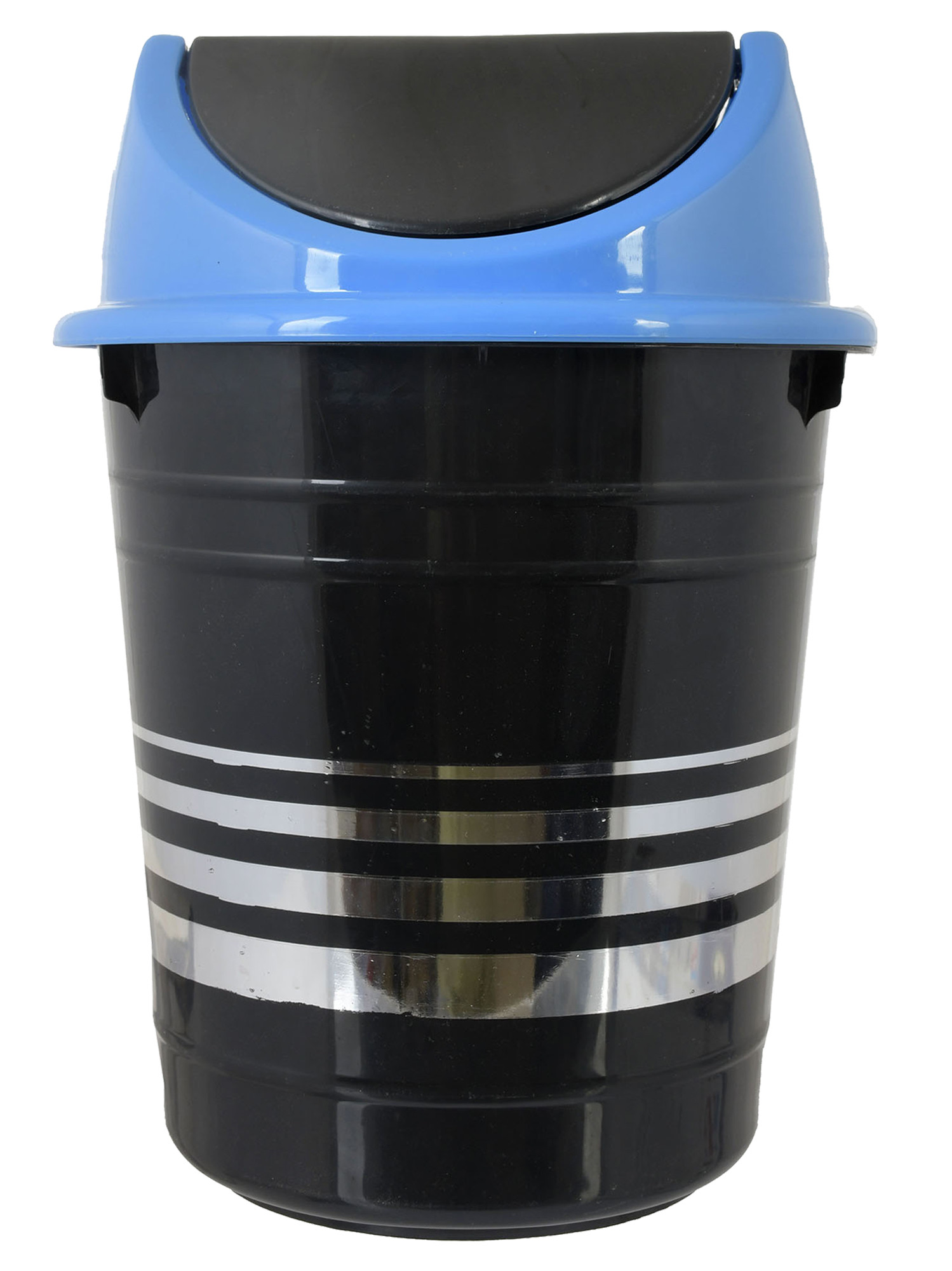 Kuber Industries Plastic 3 Pieces Medium Size Swing Dustbin/ Swing Garbage Bin/ Waste Bin, 10 Liters (Pink & Blue & Yellow)