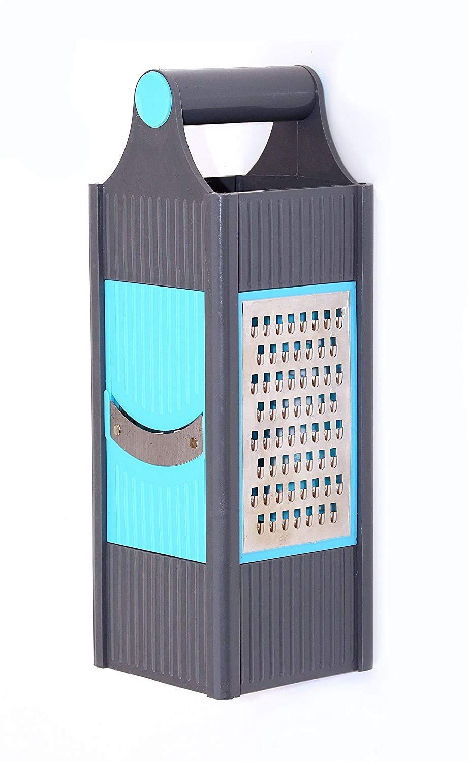 Kuber Industries Plastic 4 in 1 Vegetable Slicer/Potato Chips Maker Grater with 4 Sides Vegetable Choppers-Potato Chips Maker Vegetable Potato Slicer And Smooth Grip (Multi)