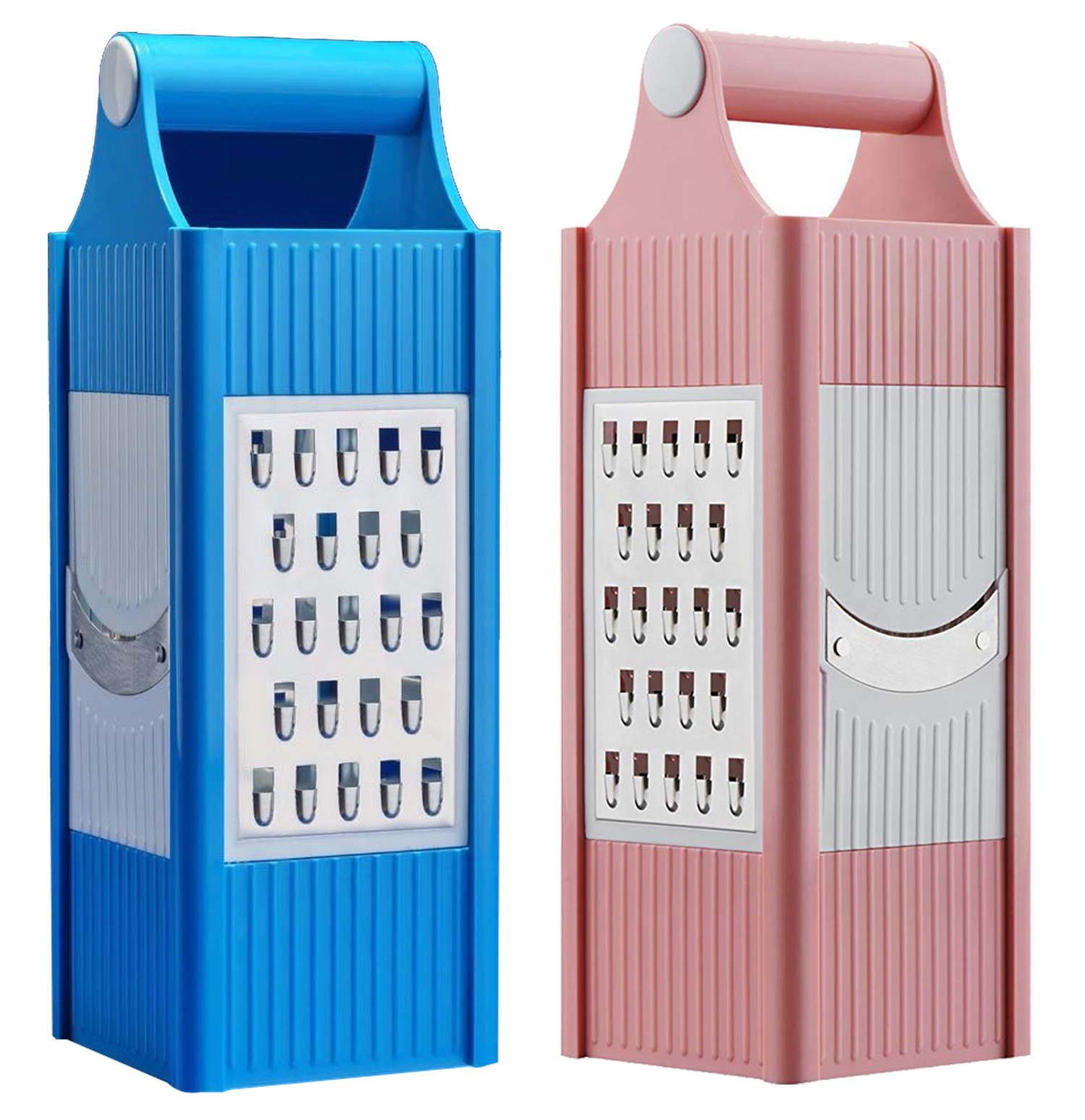 Kuber Industries Plastic 4 in 1 Vegetable Slicer/Potato Chips Maker Grater with 4 Sides Vegetable Choppers-Potato Chips Maker Vegetable Potato Slicer And Smooth Grip (Multi)