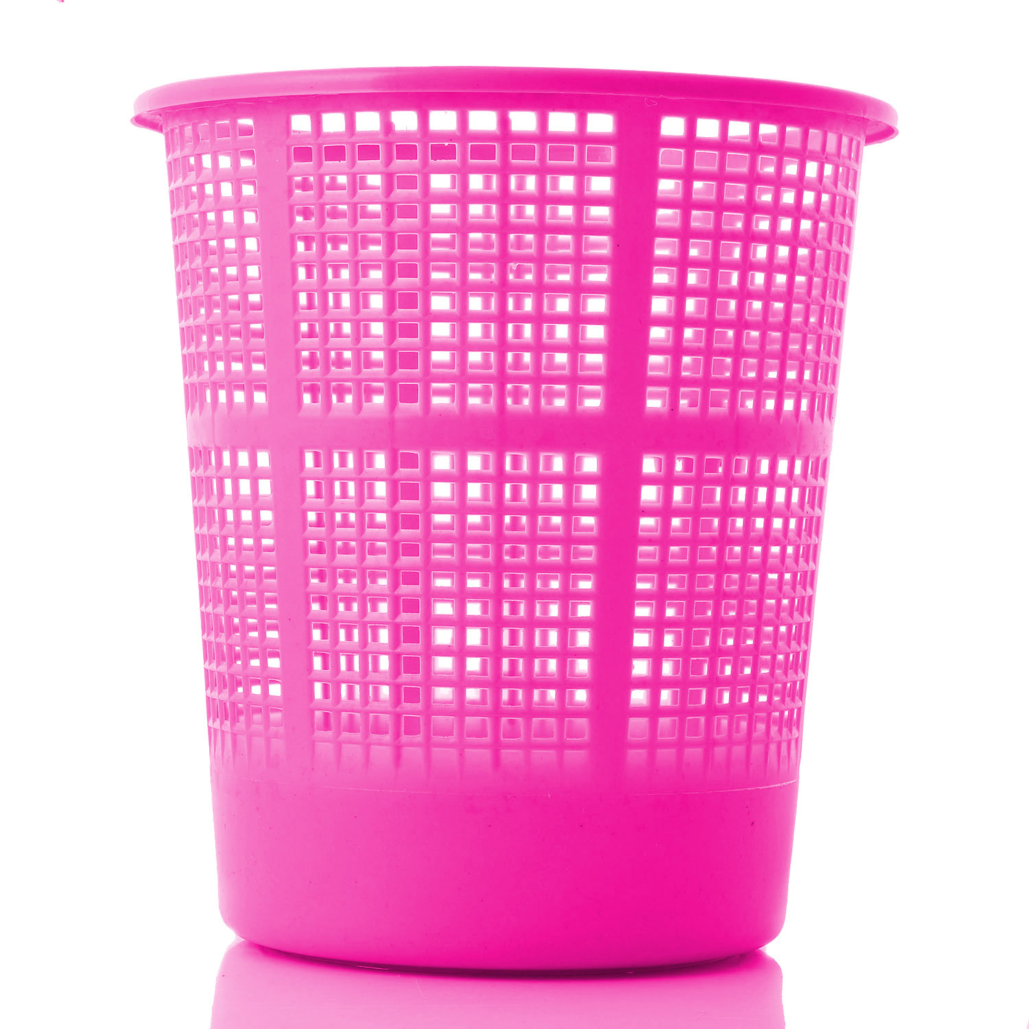 Kuber Industries Plastic 4 Pieces Mesh Dustbin Garbage Bin for Office use, School, Bedroom,Kids Room, Home, Multi Purpose,5 Liters (Brown & Grey & Green & Pink)-KUBMART324