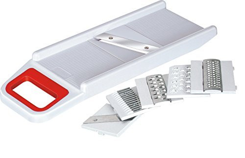 Kuber Industries Plastic 6 in 1 Kitchen Chopper Premium Vegetable and Fruit/Chips,Potato Slicer Maker Multipurpose (White) -CTKTC38139