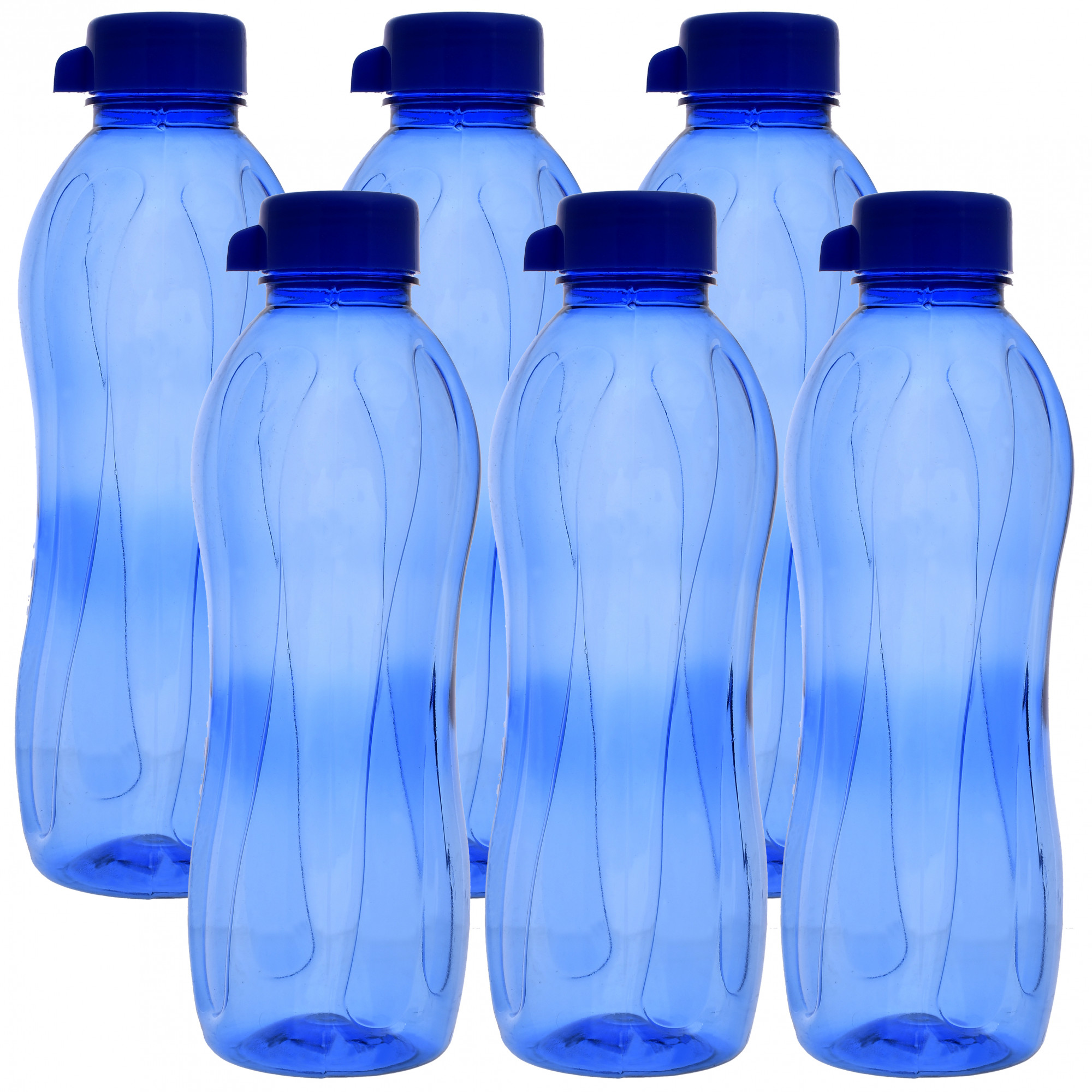 Kuber Industries Plastic Aqua Fridge Water Bottle with Lid (1000ml, Blue)-KUBMART508