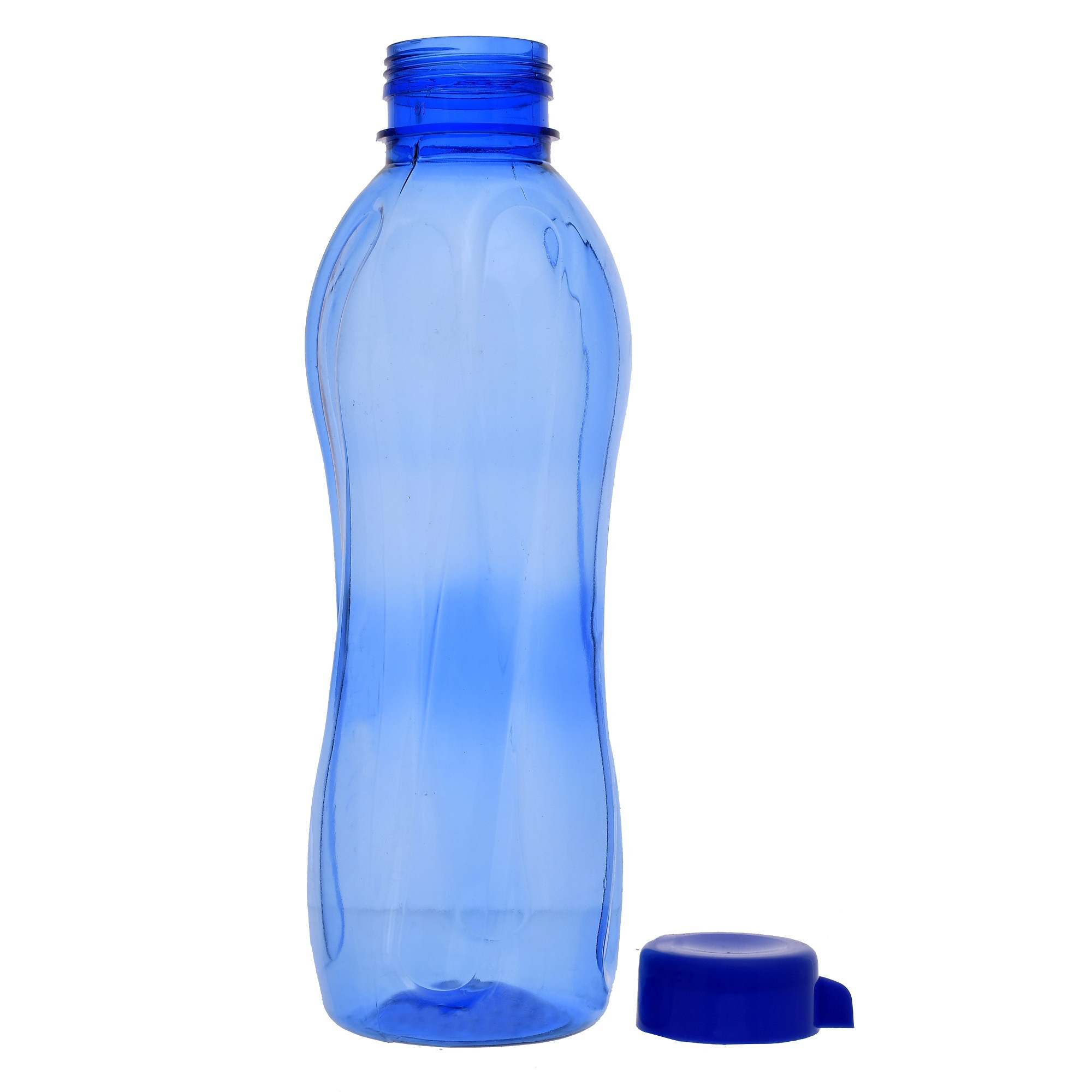 Kuber Industries Plastic Aqua Fridge Water Bottle with Lid (1000ml, Blue)-KUBMART508