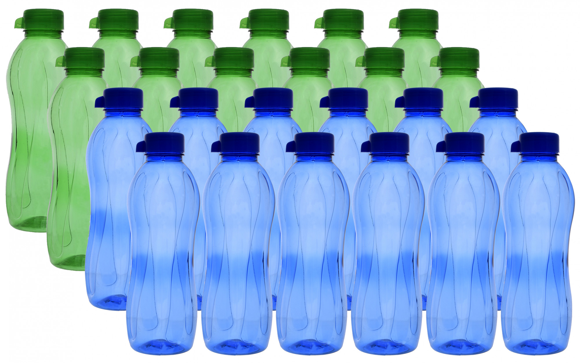 Kuber Industries Plastic Aqua Fridge Water Bottle with Lid (1000ml, Green & Blue)-KUBMART518