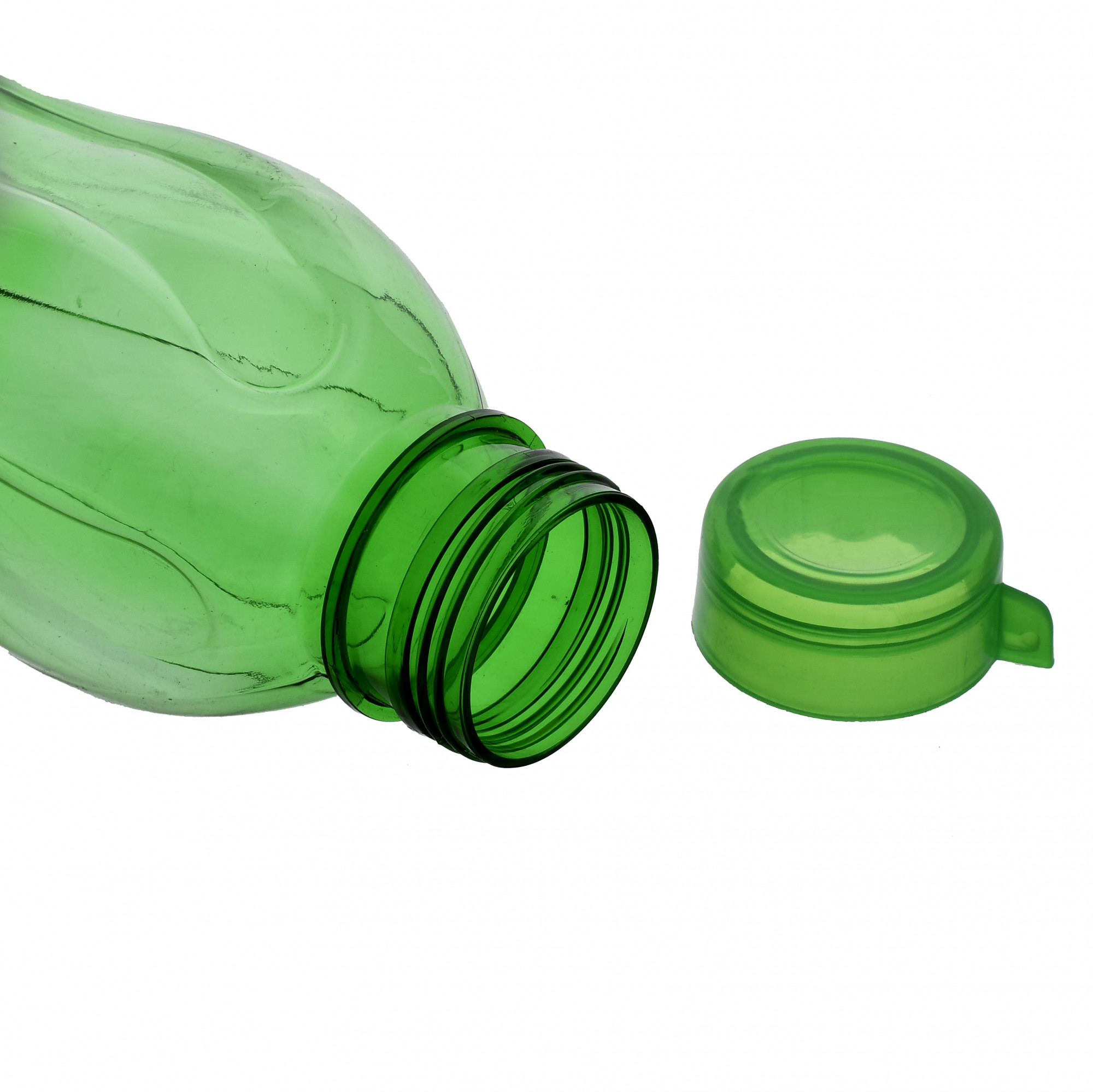 Kuber Industries Plastic Aqua Fridge Water Bottle with Lid (1000ml, Green)-KUBMART492