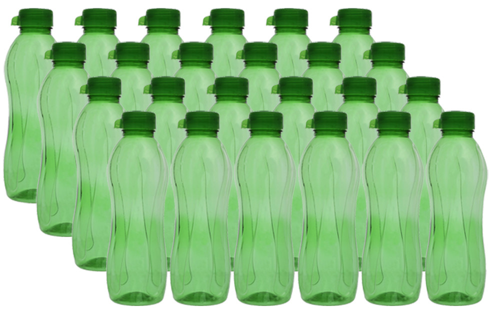 Kuber Industries Plastic Aqua Fridge Water Bottle with Lid (1000ml, Green)-KUBMART492