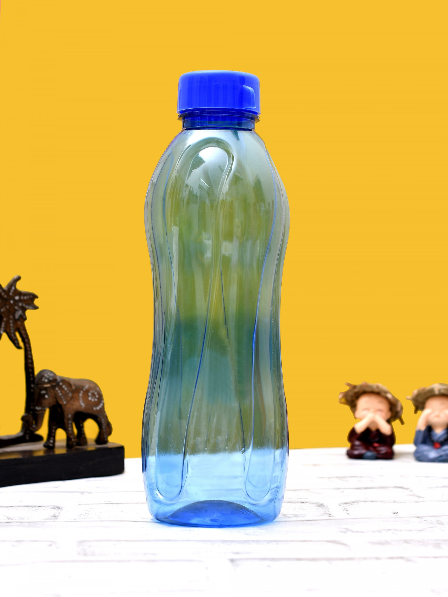 Kuber Industries Plastic Aqua Fridge Water Bottle with Lid (1000ml, Pink & Blue)-KUBMART520