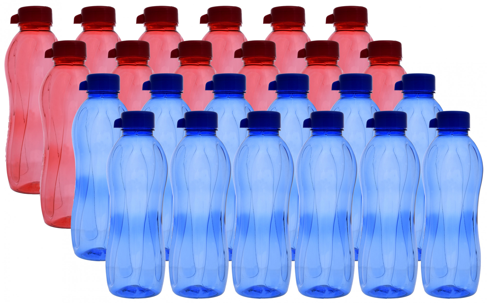 Kuber Industries Plastic Aqua Fridge Water Bottle with Lid (1000ml, Pink & Blue)-KUBMART520