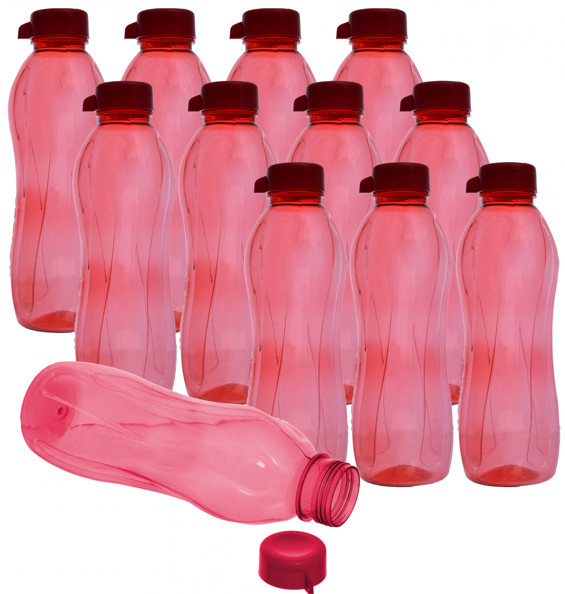 Kuber Industries Plastic Aqua Fridge Water Bottle with Lid (1000ml, Pink)-KUBMART500
