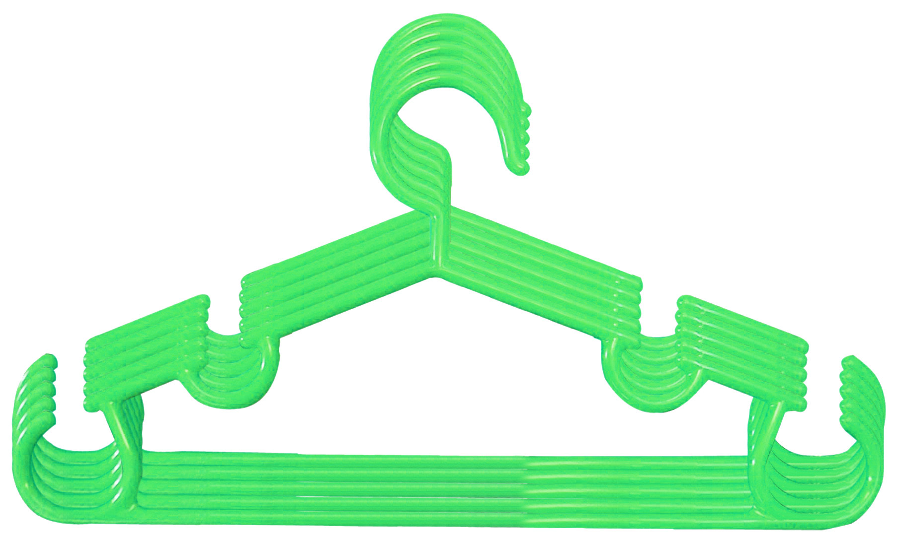 Kuber Industries Plastic Baby Hanger Set for Wardrobe (Green) -CTKTC39145