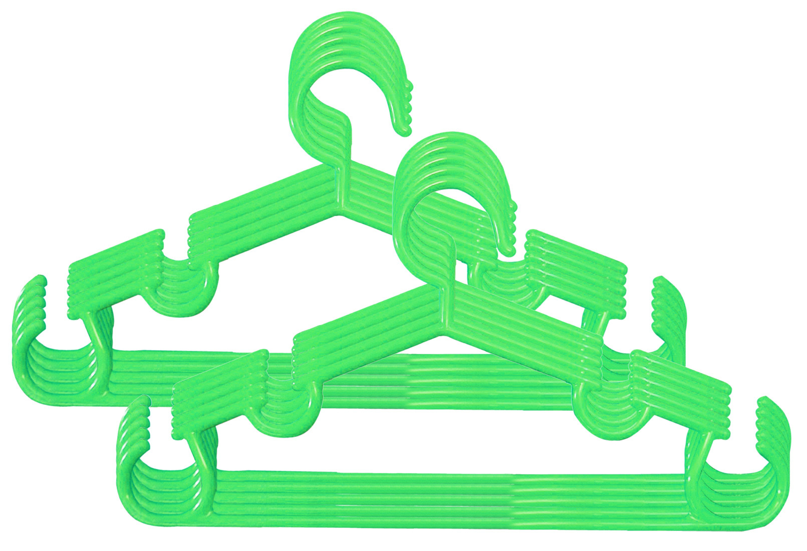 Kuber Industries Plastic Baby Hanger Set for Wardrobe (Green) -CTKTC39145