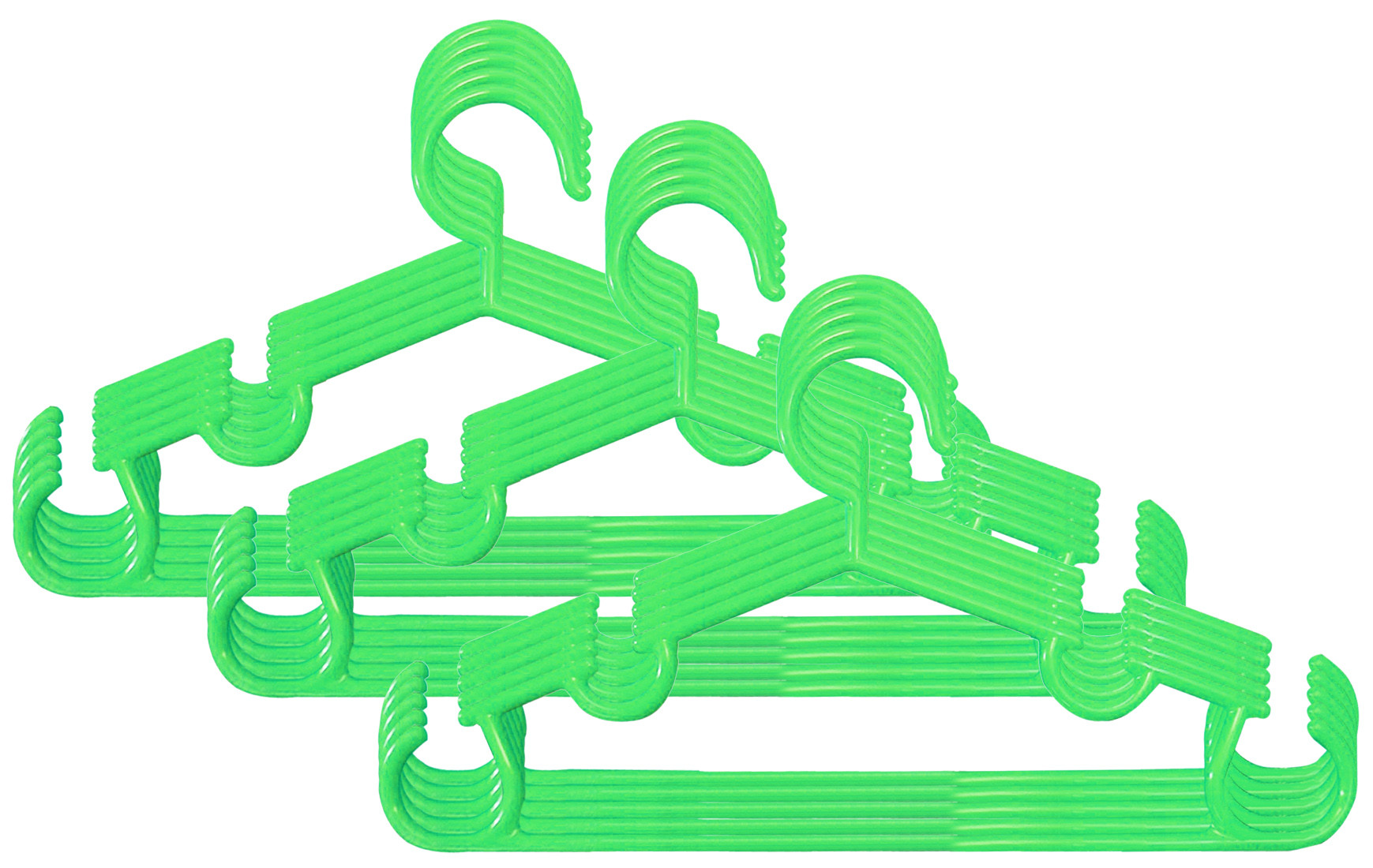 Kuber Industries Plastic Baby Hanger Set for Wardrobe (Green) -CTKTC39432