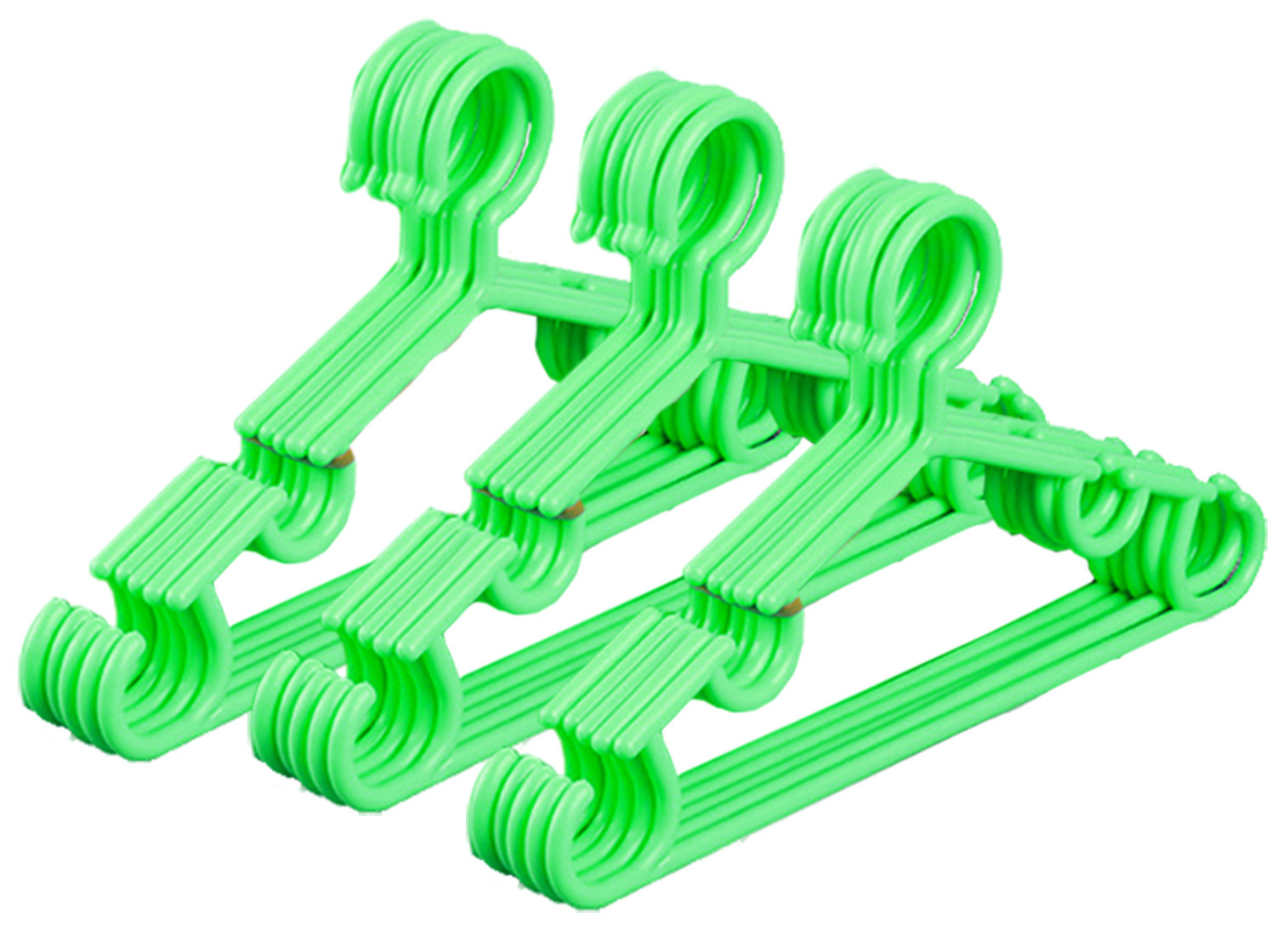 Kuber Industries Plastic Baby Hanger Set for Wardrobe (Green) -CTKTC39432