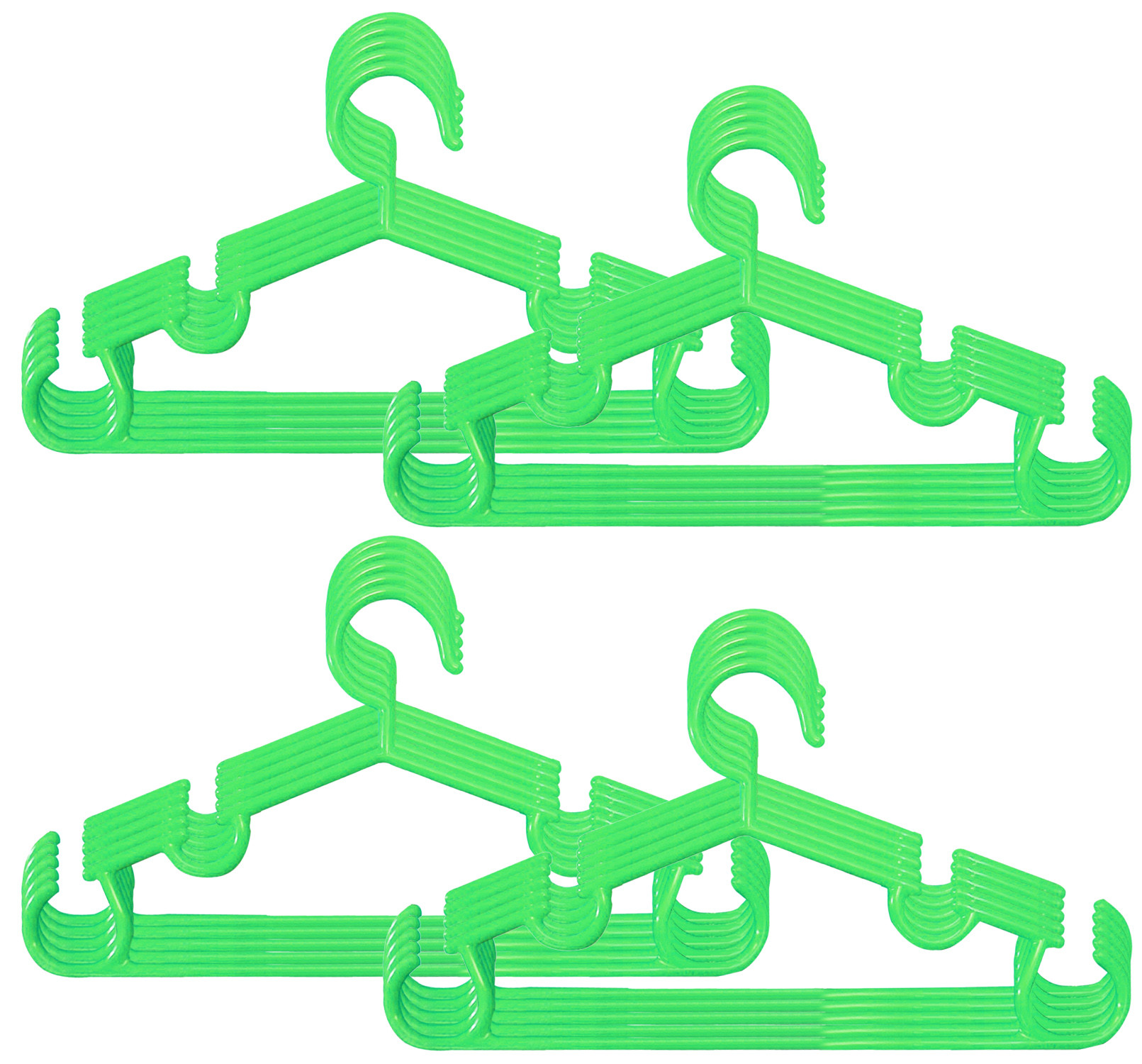 Kuber Industries Plastic Baby Hanger Set for Wardrobe (Green) -CTKTC39432