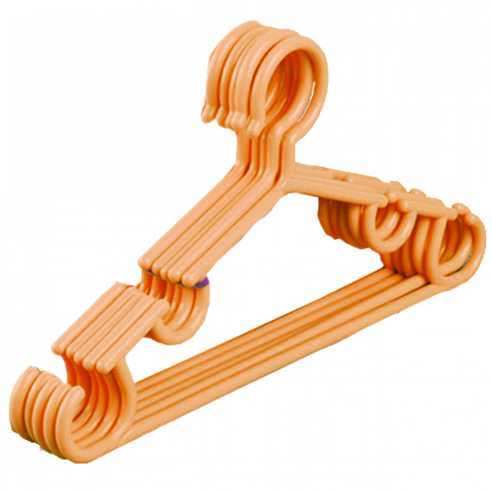 Kuber Industries Plastic Baby Hanger Set for Wardrobe (Peach) -CTKTC39149