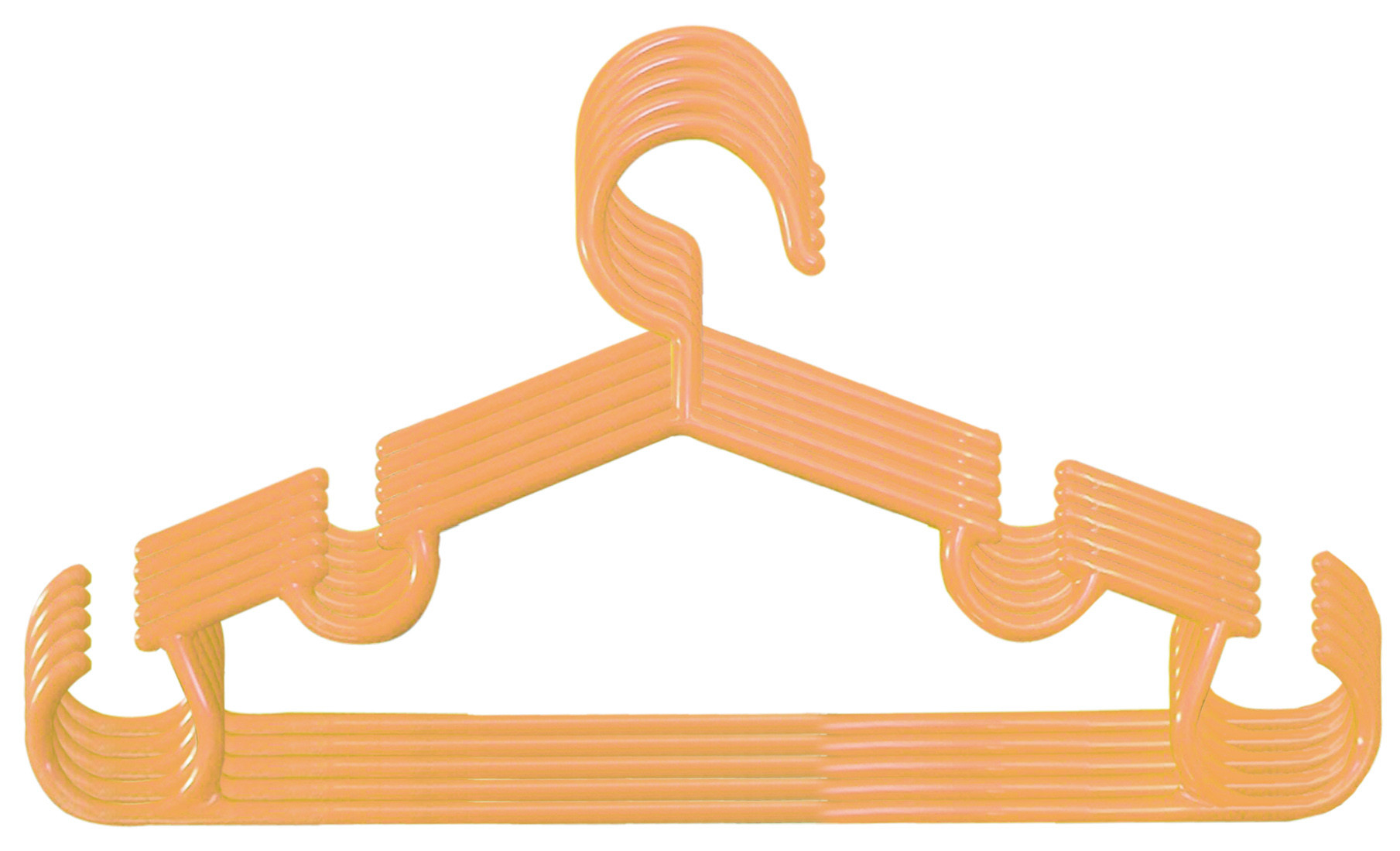 Kuber Industries Plastic Baby Hanger Set for Wardrobe (Peach) -CTKTC39149