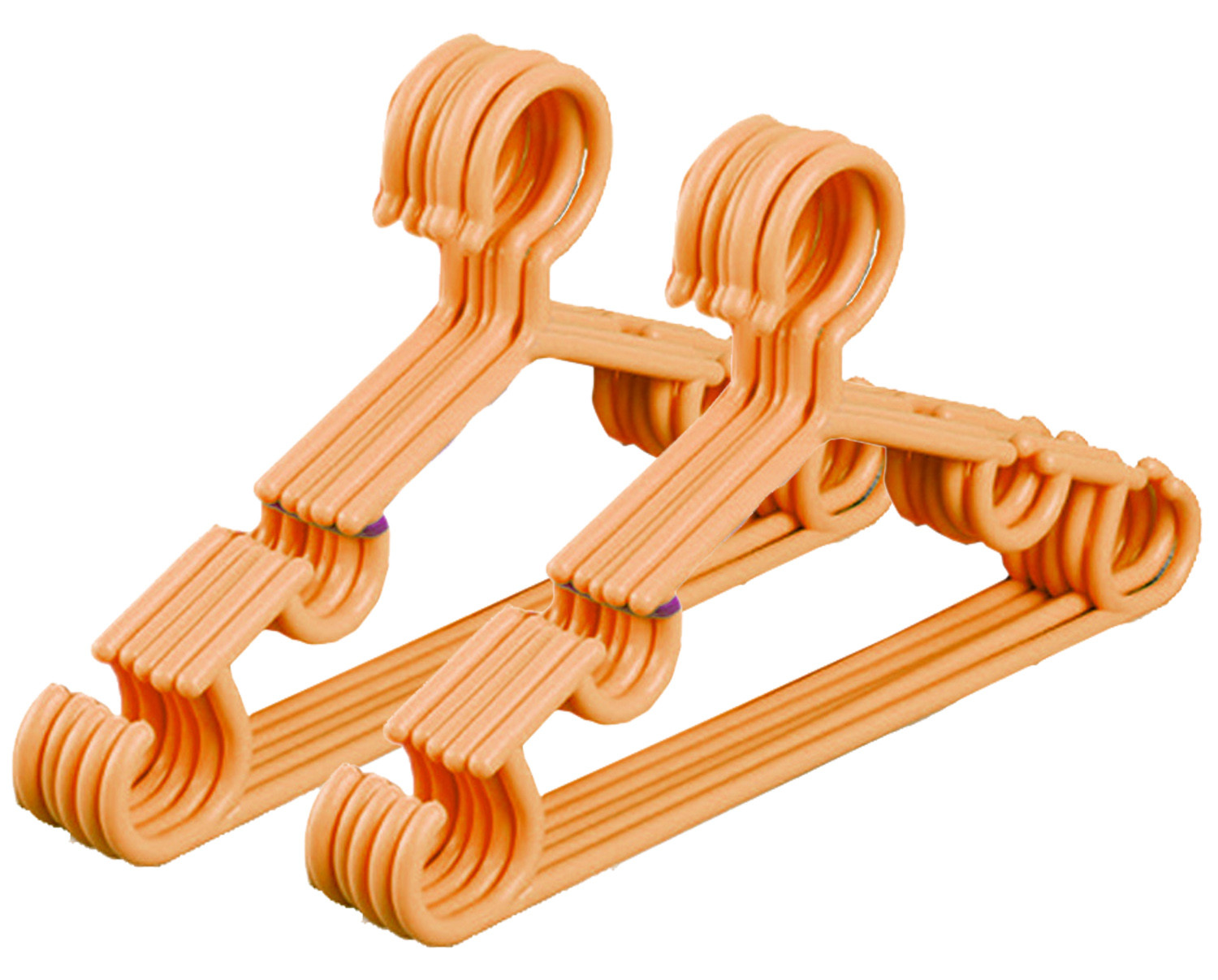 Kuber Industries Plastic Baby Hanger Set for Wardrobe (Peach) -CTKTC39149