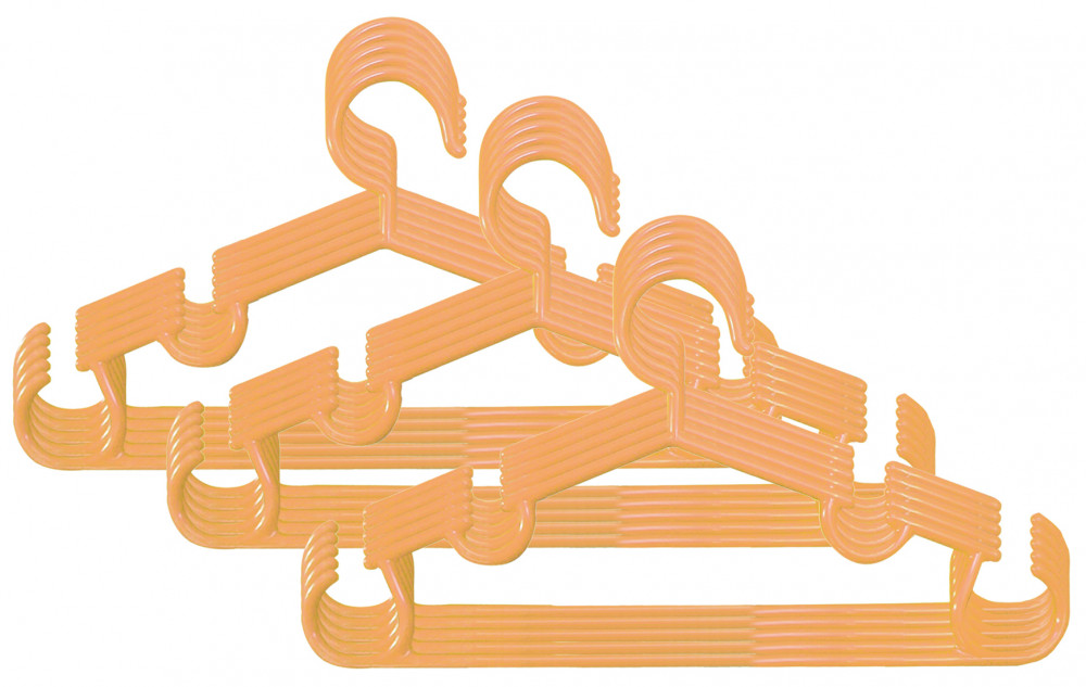 Kuber Industries Plastic Baby Hanger Set for Wardrobe (Peach) -CTKTC39436