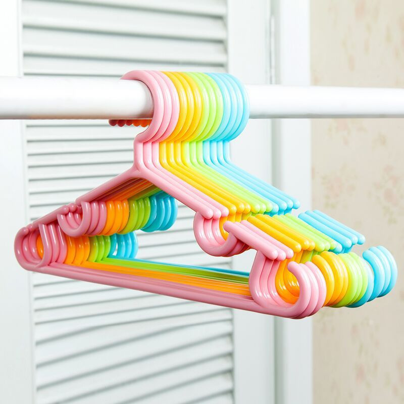 Kuber Industries Plastic Baby Hanger Set for Wardrobe (Peach) -CTKTC39436