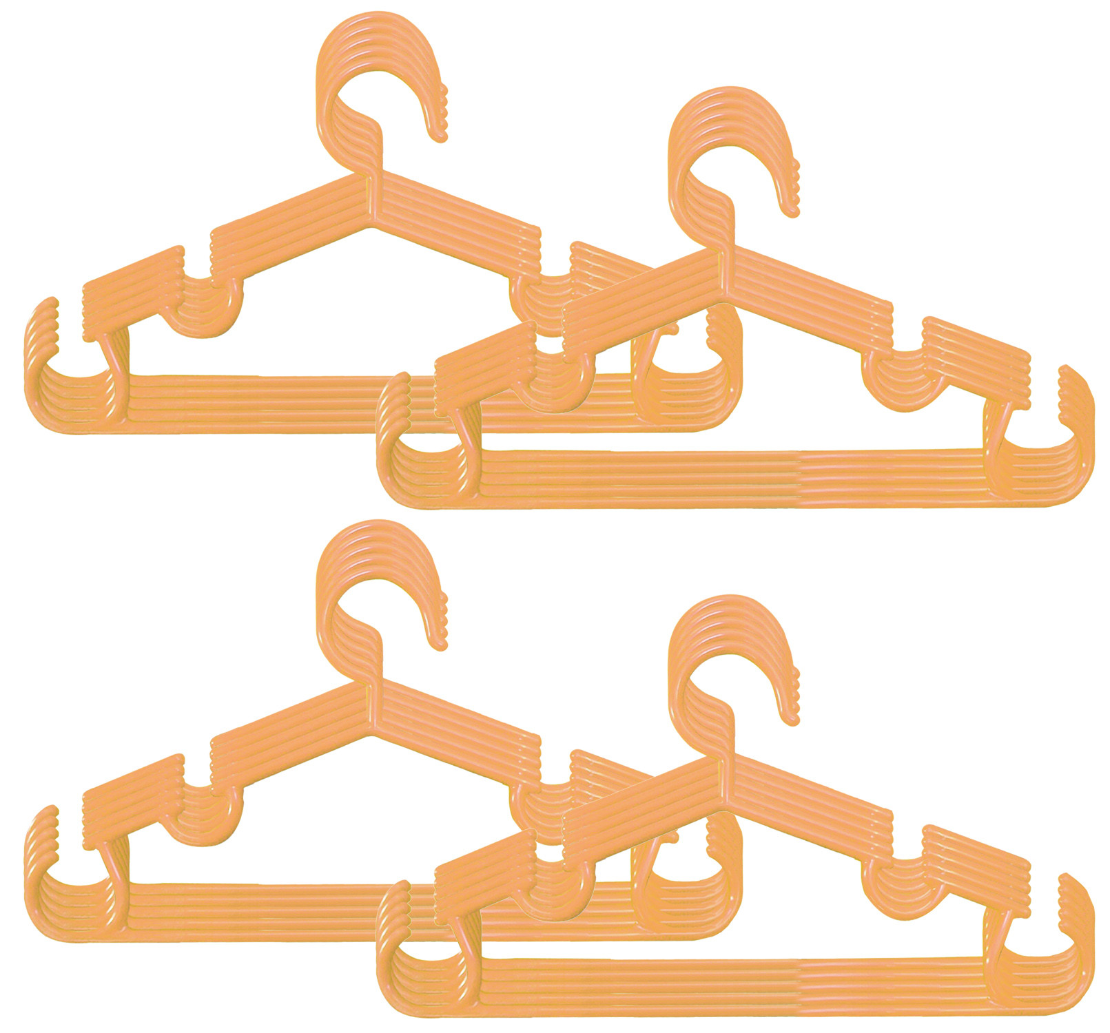 Kuber Industries Plastic Baby Hanger Set for Wardrobe (Peach) -CTKTC39436