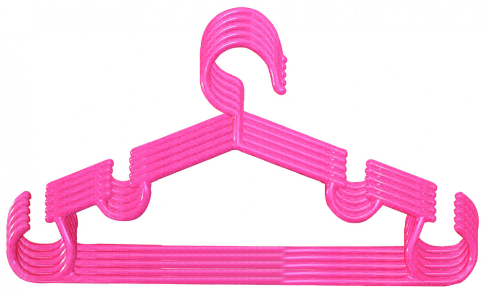 Kuber Industries Plastic Baby Hanger Set for Wardrobe (Pink) -CTKTC39137