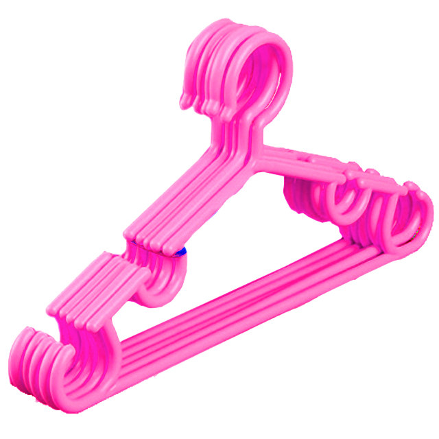 Kuber Industries Plastic Baby Hanger Set for Wardrobe (Pink) -CTKTC39137
