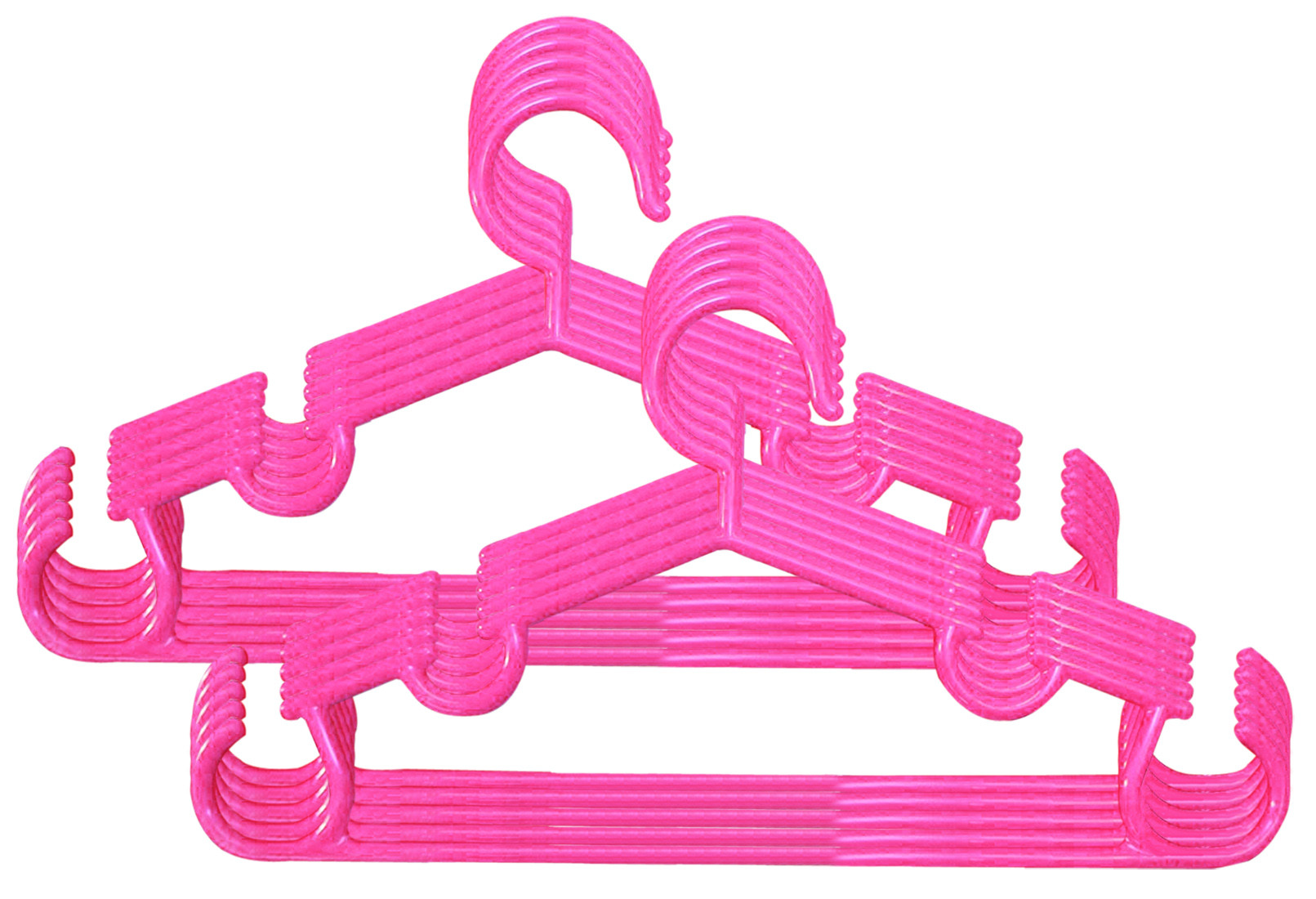 Kuber Industries Plastic Baby Hanger Set for Wardrobe (Pink) -CTKTC39137