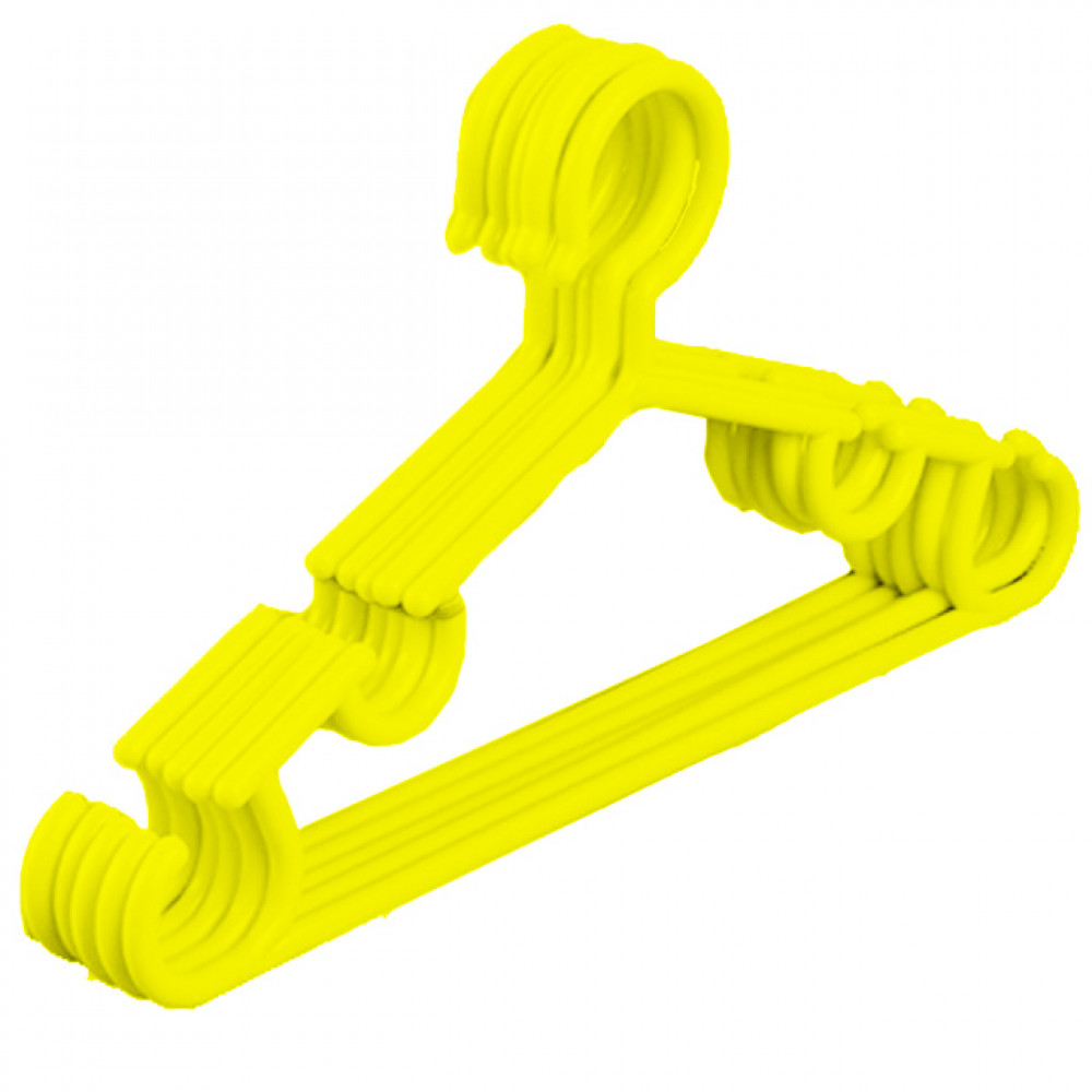 Kuber Industries Plastic Baby Hanger Set for Wardrobe (Yellow) -CTKTC39141